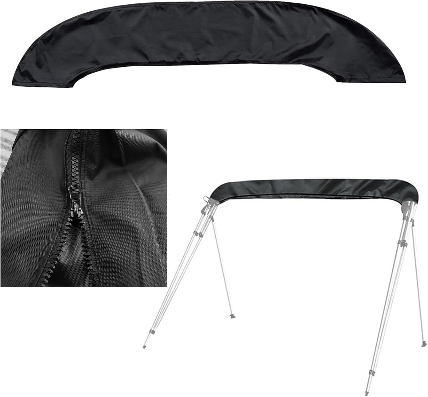 Bimini – Cubierta superior 600D Bimini superior de almacenamiento impermeable Bimini superior cubierta superior de bota duradera de grado marino,