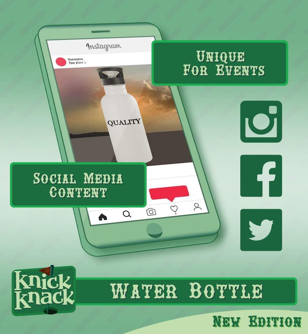 Knick Knack Gifts #wives – 20oz Stainless Steel Hashtag Outdoor Water Bottle, Silver