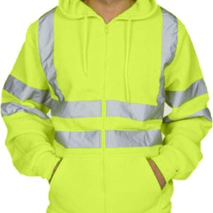 evzosrz Chaquetas reflectantes de alta visibilidad para hombre, chaqueta de seguridad Waterproo con bolsillos, abrigos con fondo negro evzosrz Chaquetas reflectantes de alta visibilidad para hombre, chaqueta de seguridad Waterproo con bolsillos, abrigos con fondo negro