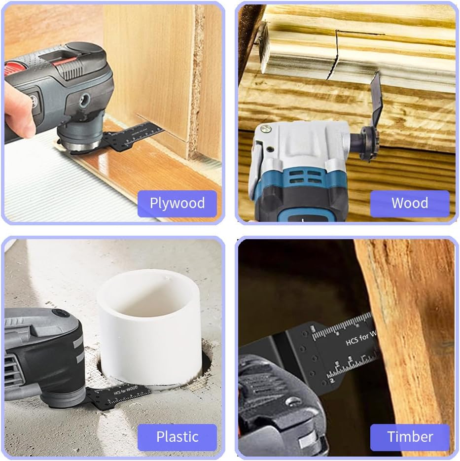 14 hojas de sierra oscilantes, cuchillas multiherramienta universales profesionales de 1-38 pulgadas para madera, plástico, metal suave, hojas de