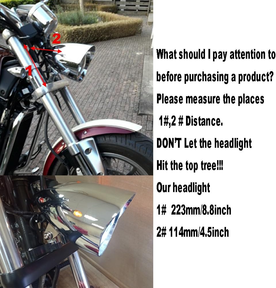 5 34 pulgadas bala faro motocicleta LED visera superior 0.394 in Tri Bar 5.75 “para Harley Sportster Dyna Softail Bobber Chopper personalizado