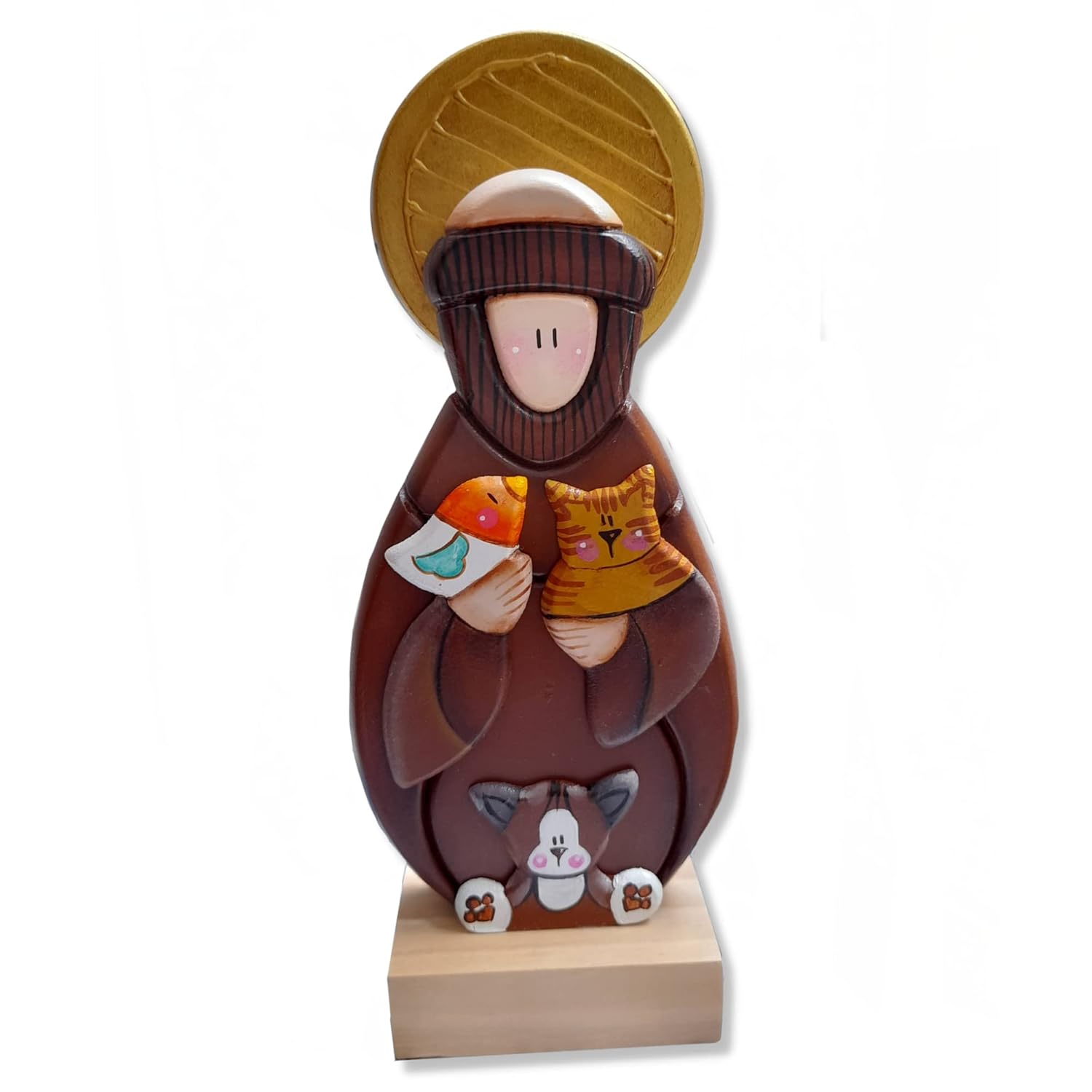 San Francisco de Asis, Estatuilla de san Francisco de Asis, Estatua de San Francisco de Asis, Saint Francis of Assisi, regalo catolico, regalo