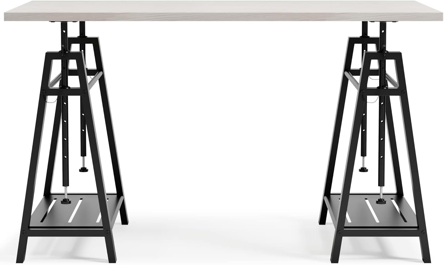 Signature Design by Ashley Bayflynn – Escritorio de altura ajustable, color blanco y negro