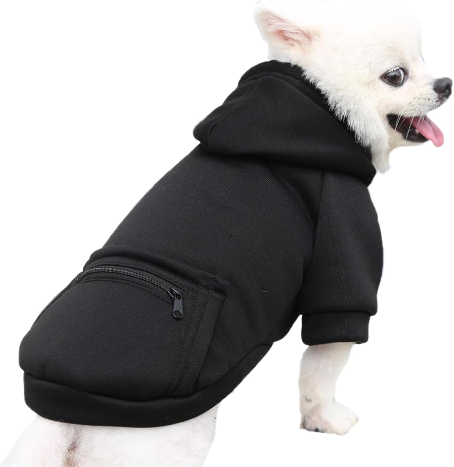 Jecikelon Sudadera con capucha para perro de invierno con bolsillos, ropa cálida para perros pequeños, abrigo de chihuahua, ropa de cachorro y gato