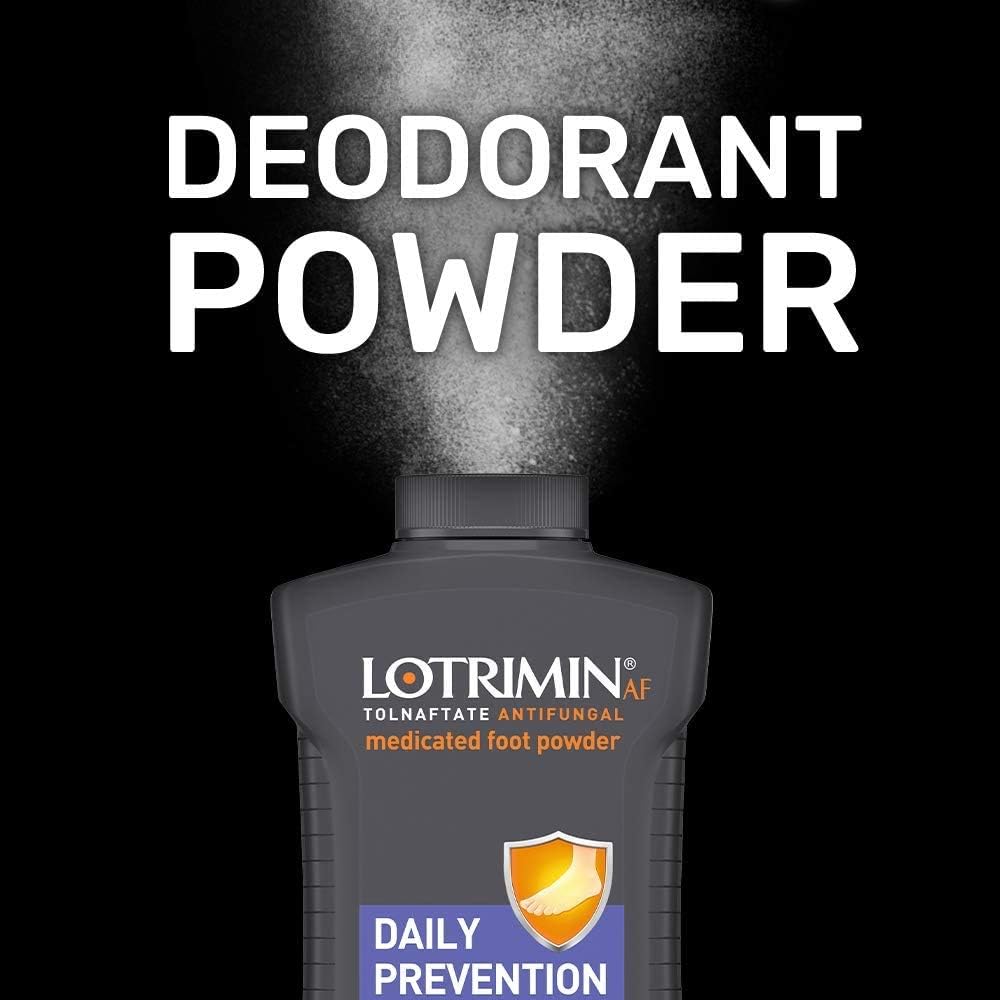 Lotrimin Athlete’s Foot Daily Prevention – Botella de polvo medicada para pies, 3 onzas, paquete de 4