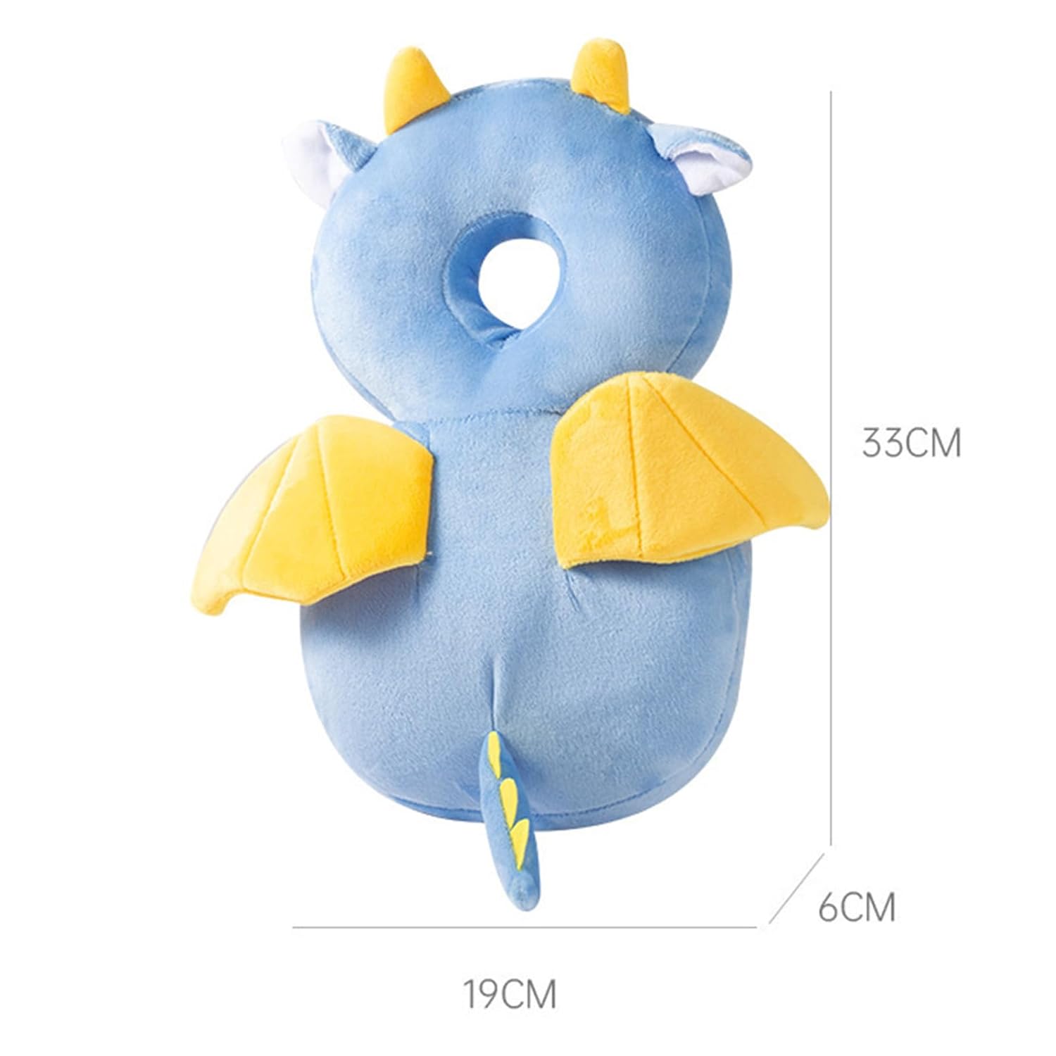 Protector de cabeza para andador de bebé, ajustable, mochila de protección para la cabeza del bebé, almohadilla de seguridad (ángel)