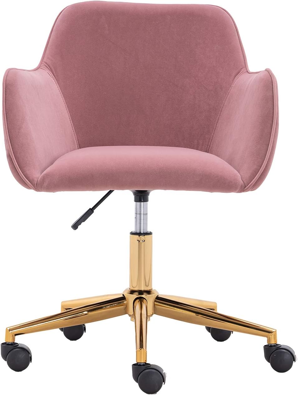 HomVent Silla de ocio de terciopelo, moderna silla de escritorio tapizada, silla giratoria de terciopelo, taburete giratorio de altura ajustable