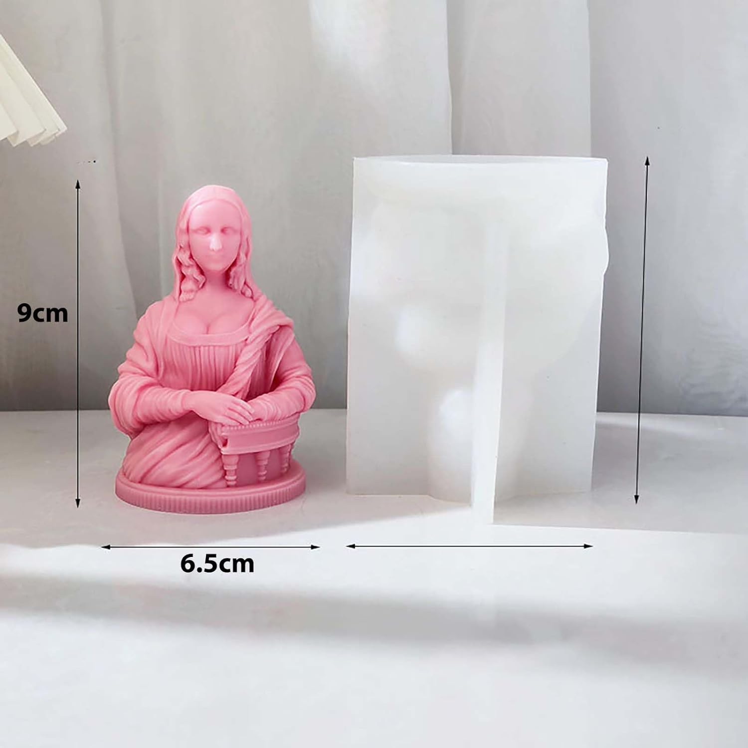 Molde para velas corporales, molde de Monna Lisa, molde de resina Monna Lisa, molde de arcilla, molde de fundición de resina para joyería, moldes