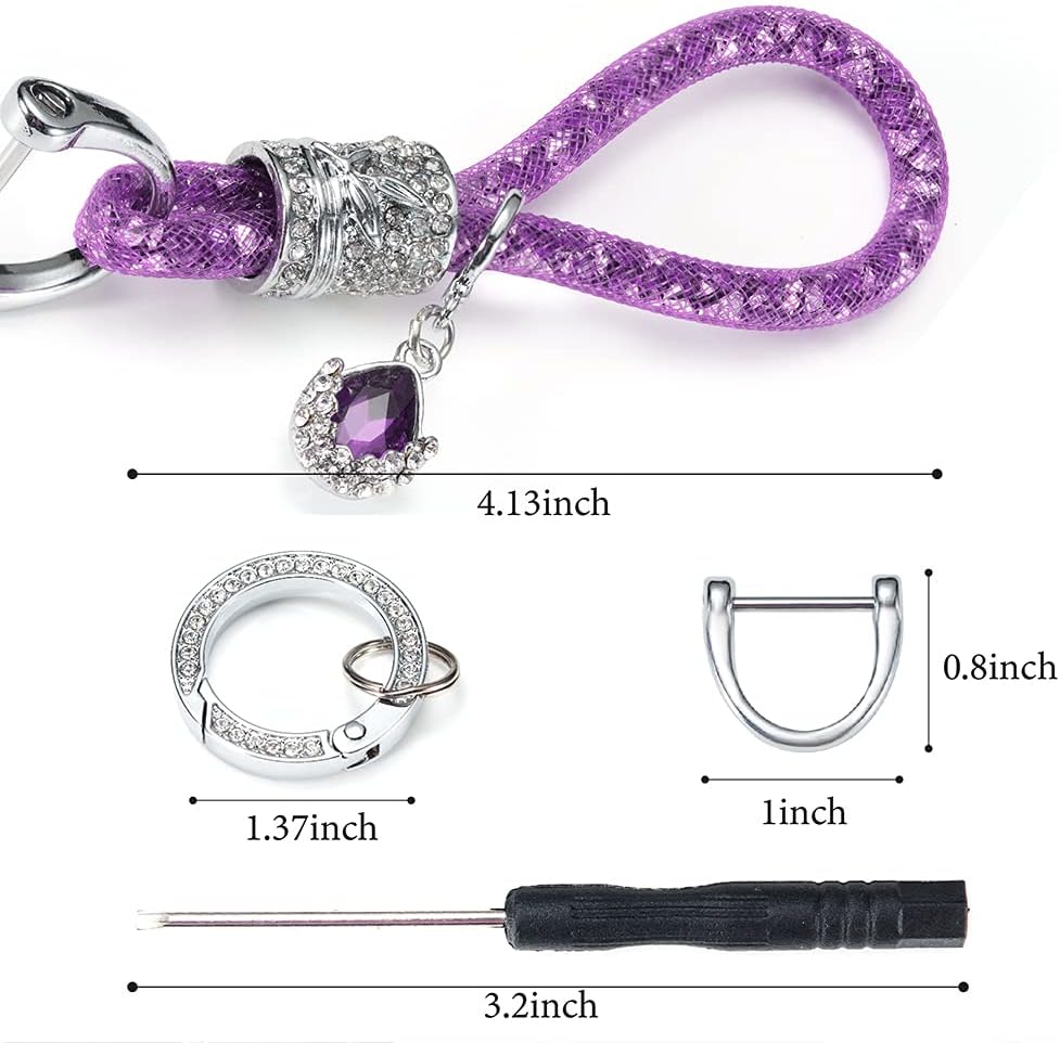 Bling Crystal – Llavero de coche para mujer, accesorios de diamantes de imitación, llavero de coche de moda