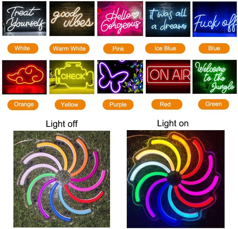 HUMPBACK Letreros de luces de neón personalizados para decoración de pared, letreros de neón LED regulables personalizables, letrero de nombre