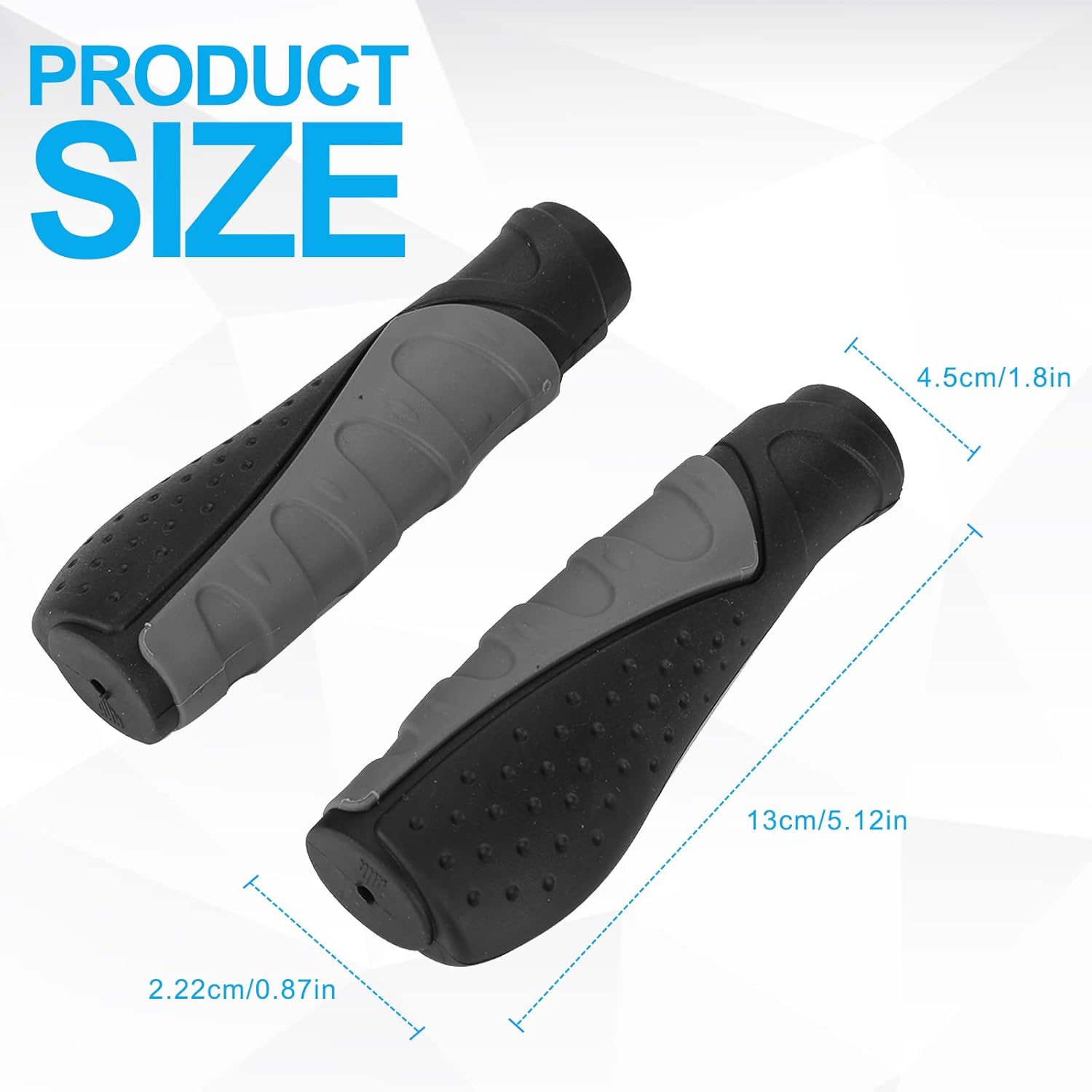 1 par de empuñaduras de bicicleta, agarres de goma antideslizantes para manija de bicicleta, empuñaduras ergonómicas de manillar de bicicleta,