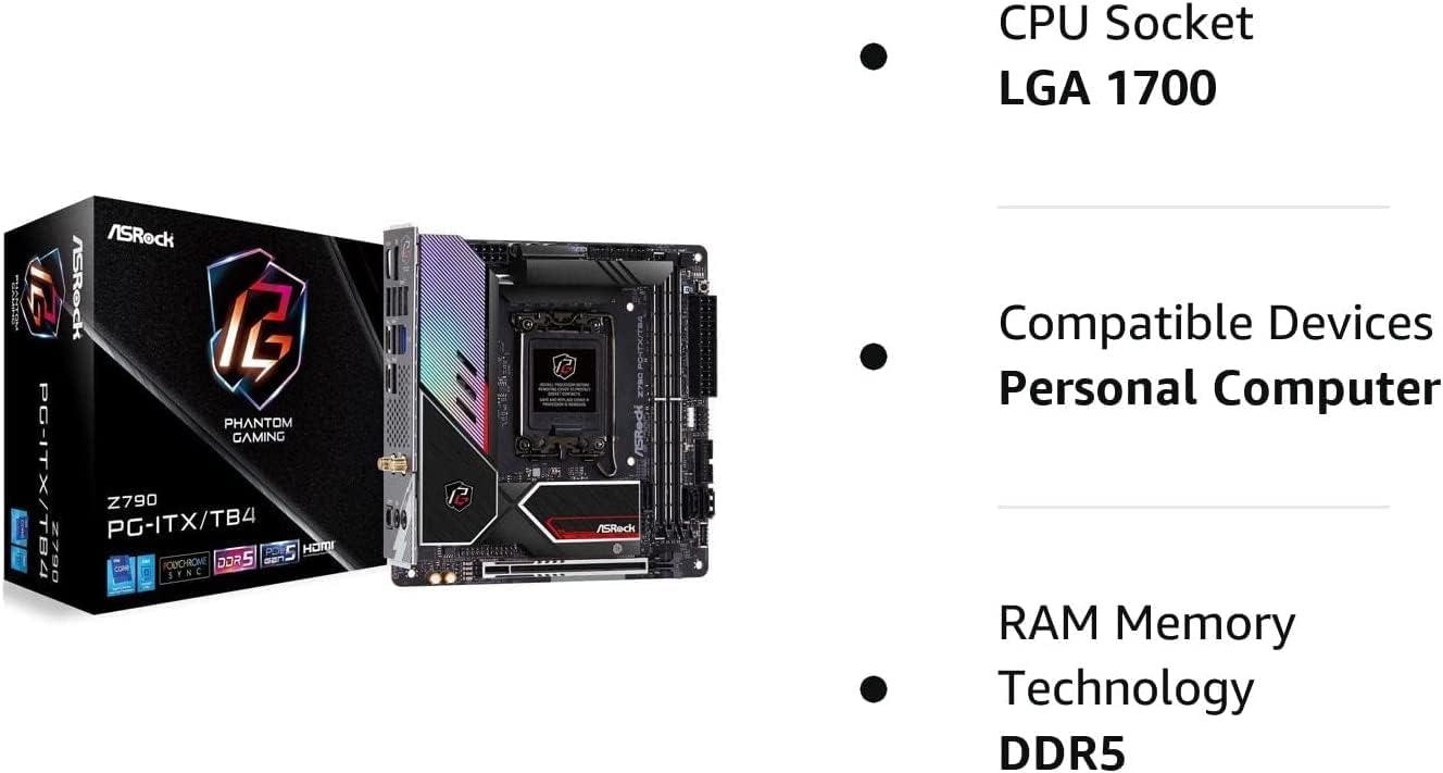 ASRock Z790 PG-ITXTB4 Intel SOCKET1700 Placa base