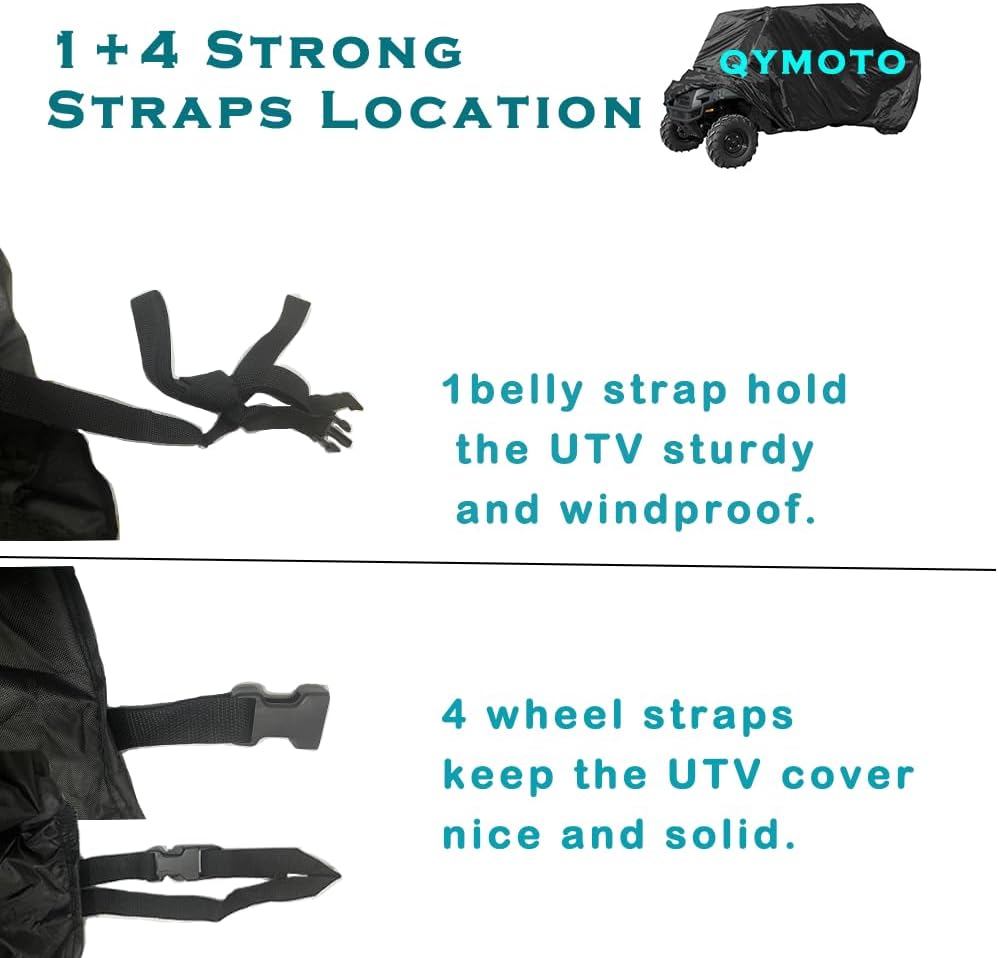 Funda para UTV de 4 a 6 plazas, cremallera lateral, impermeable, resistente al viento, 420D, resistente para CFMOTO Uforce 1000 XL, Polaris RZR