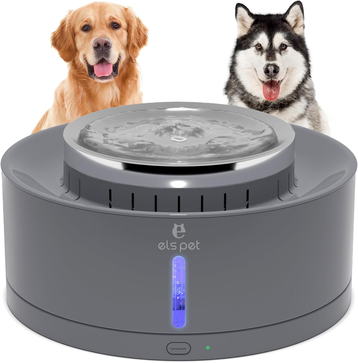 ELS PET Fuente de agua para perros de 270 oz8 L fuente de agua grande para mascotas, ultra silenciosa, dispensador automático de agua para gatos,