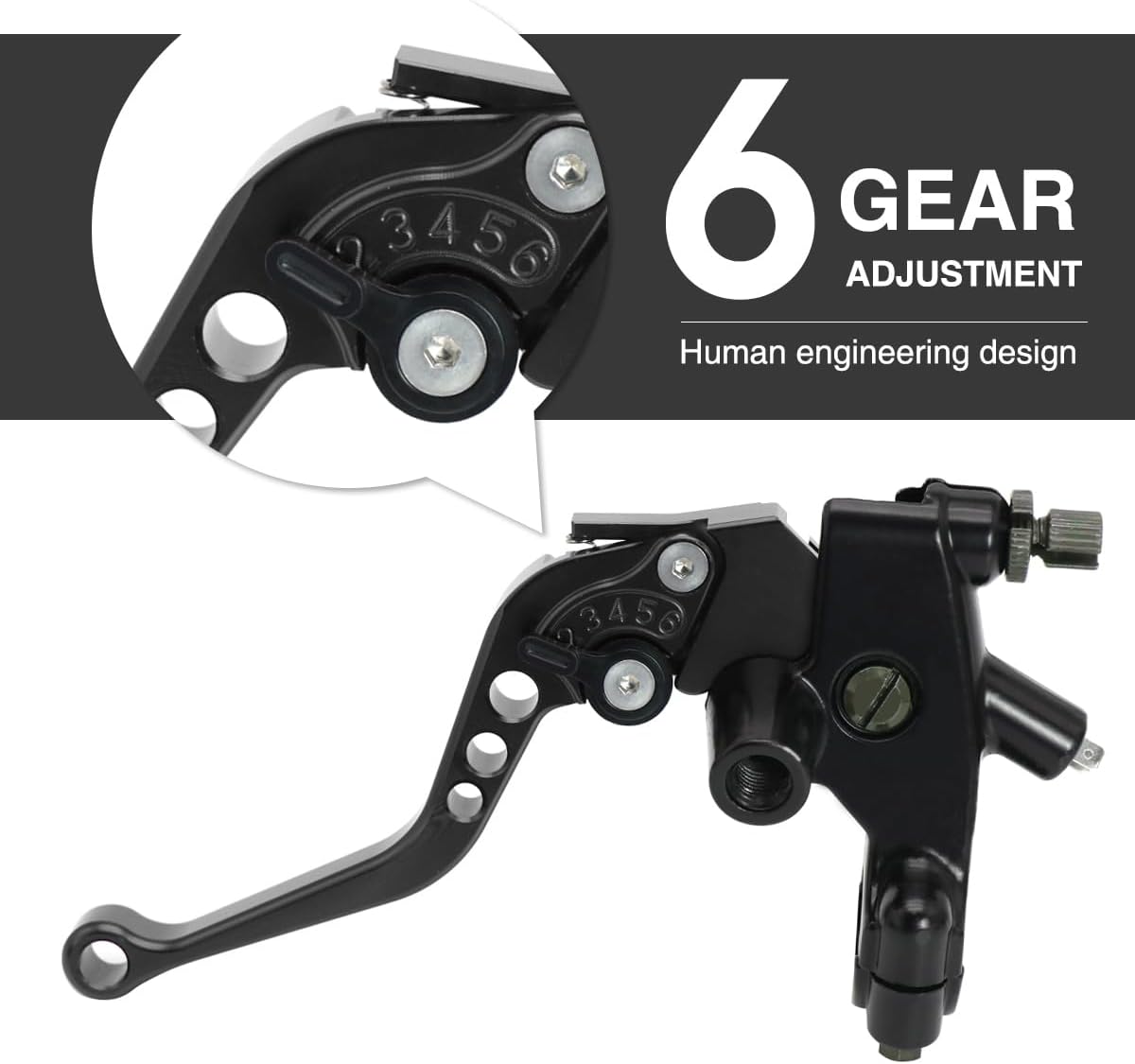 Motocicleta 78 pulgadas 0.866 in cilindro maestro de freno palanca de embrague izquierda y derecha universal compatible con motocicleta Street Sport