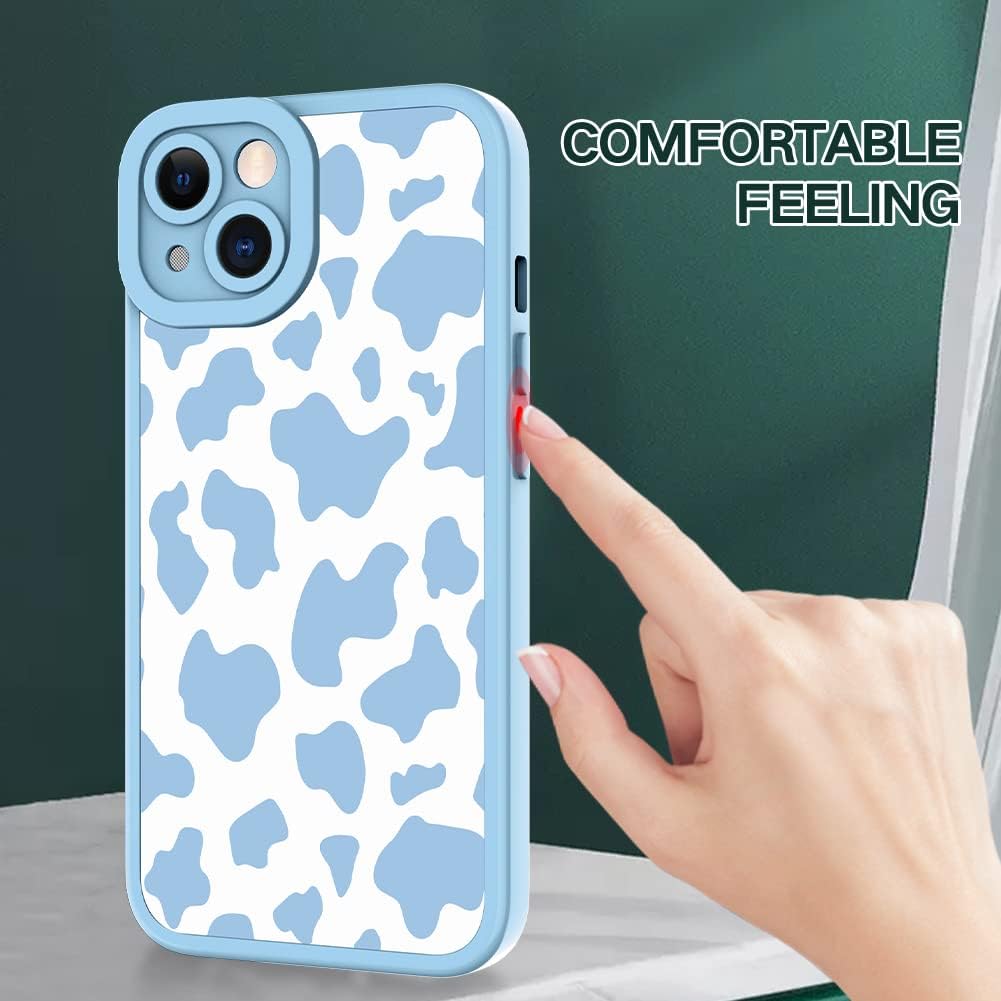 ZIYE Funda para iPhone 13, diseño de vaca con protección para cámara, funda protectora de silicona TPU para teléfono, diseño de guepardo, compatible
