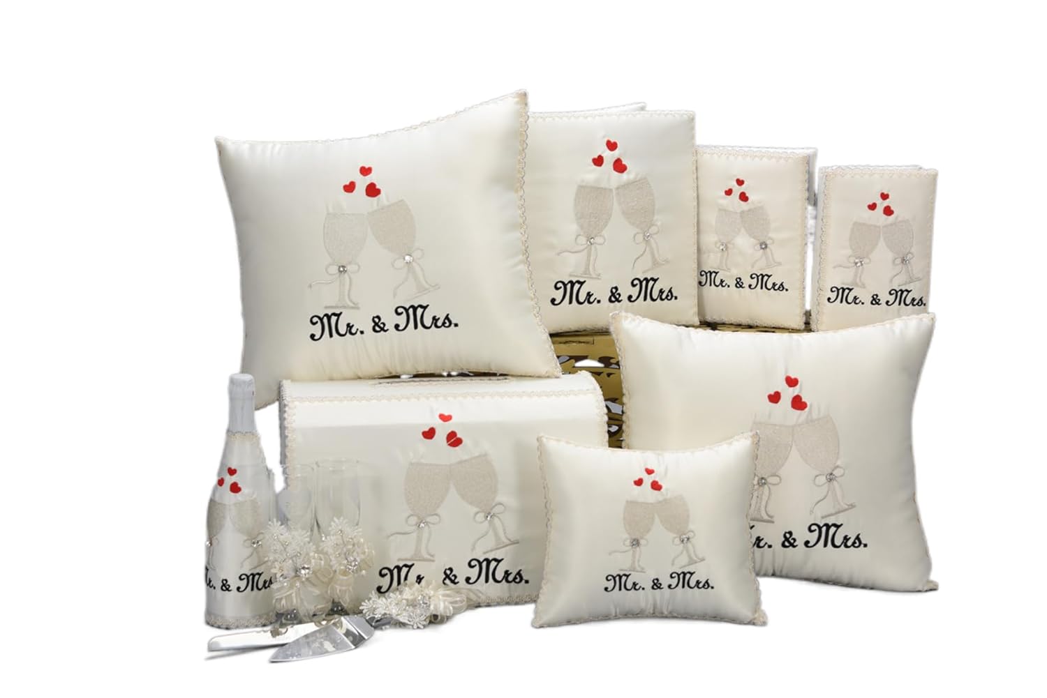 A&C Quinceañeras and More Wedding accessories Pillow set, Wedding Album Wedding Guest book Wedding Pillow Cojines de boda Personalized wedding