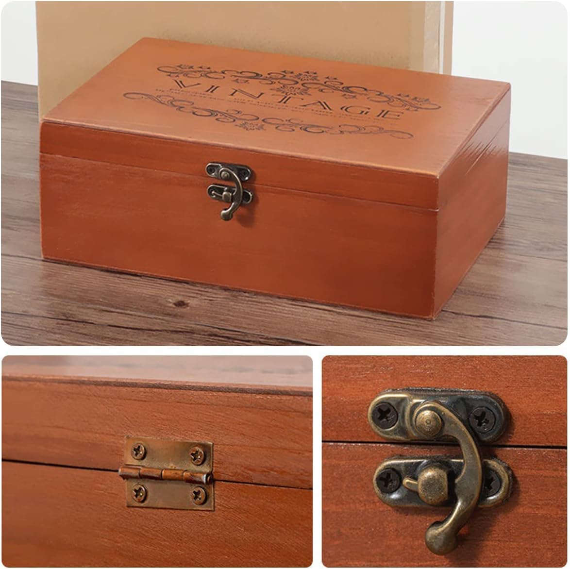 36 juegos de bisagras y pestillos retro para joyero, bisagras pequeñas para cajas de madera, bisagras antiguas para muebles de gabinete, cierre de