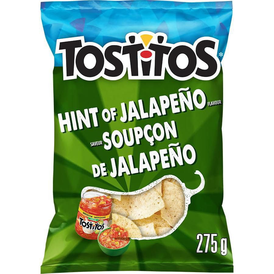 Tostitos Hint of Jal Tortilla Chips 275g9.7oz, paquete de 2 Importado de Canadá