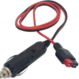 Halokny Enchufe para encendedor de cigarrillos de automóvil, conector adaptador de cable de extensión 45A de 14 AWG, con fusible interno de 15 A, Halokny Enchufe para encendedor de cigarrillos de automóvil, conector adaptador de cable de extensión 45A de 14 AWG, con fusible interno de 15 A,