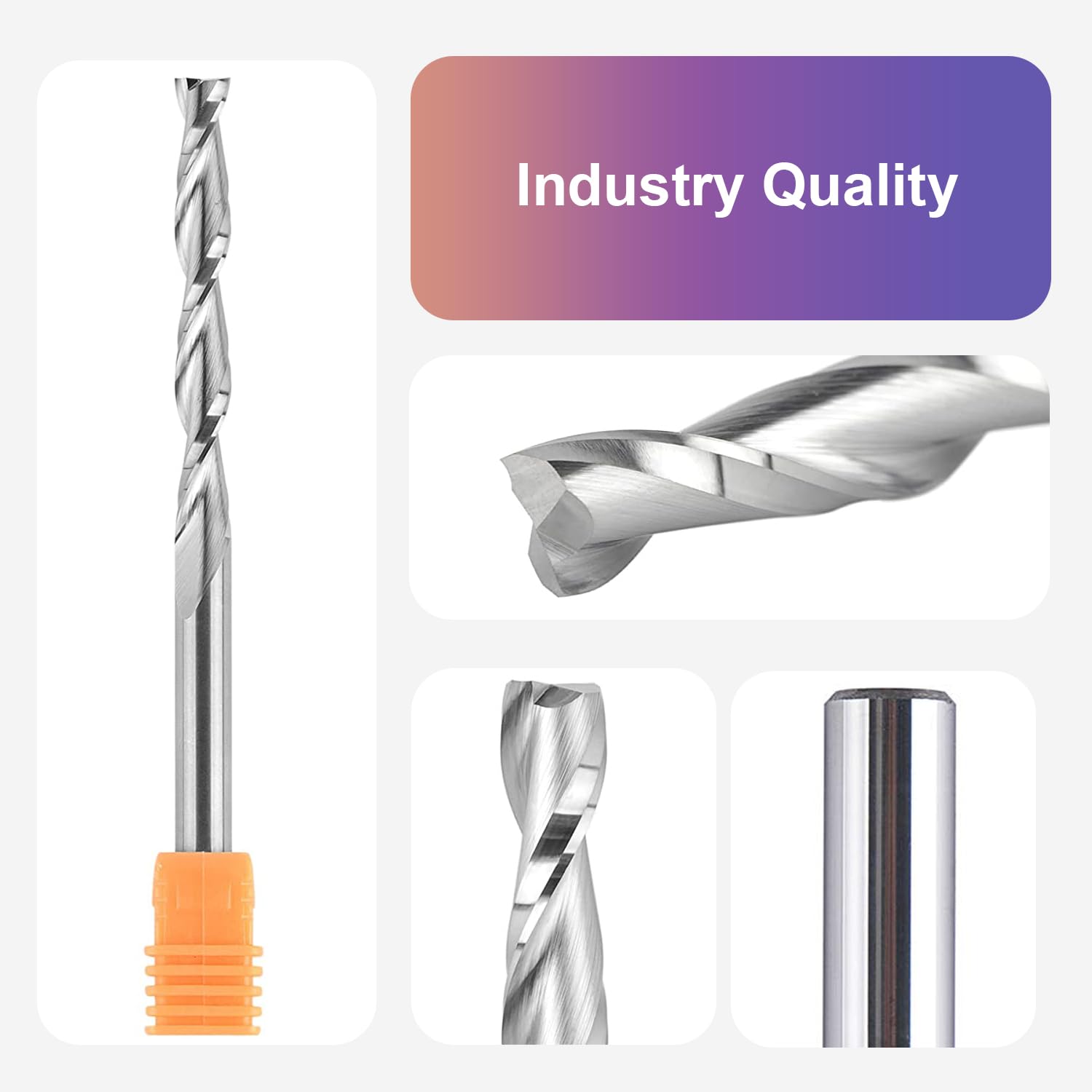 SpeTool Brocas de enrutador en espiral con UpCut 4 pulgadas extra largas de 14 pulgadas de diámetro de corte de 2 pulgadas de longitud de corte CNC
