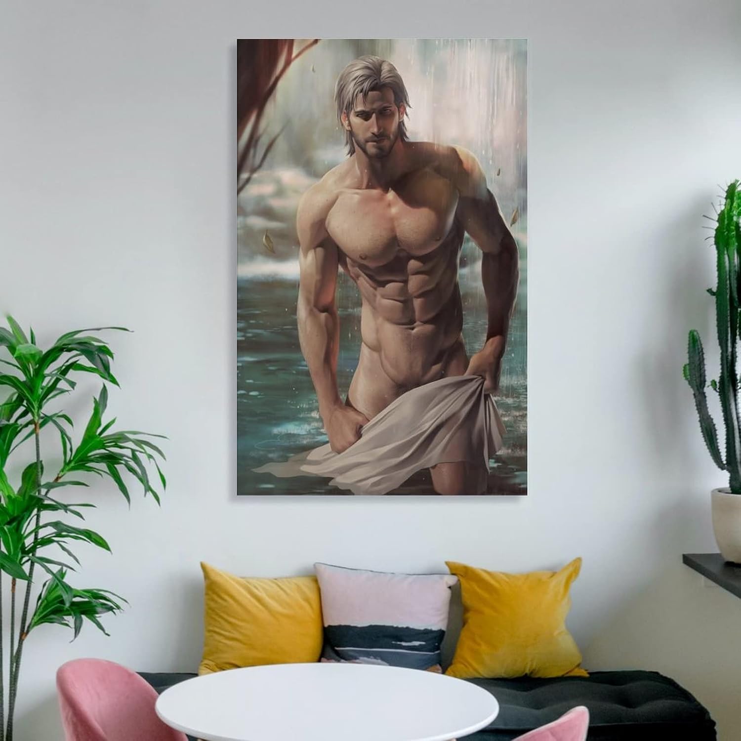 Póster de hombre sexy con músculo gay, impresión artística para pared, pintura fotográfica, cuadro colgante, decoración de dormitorio familiar,