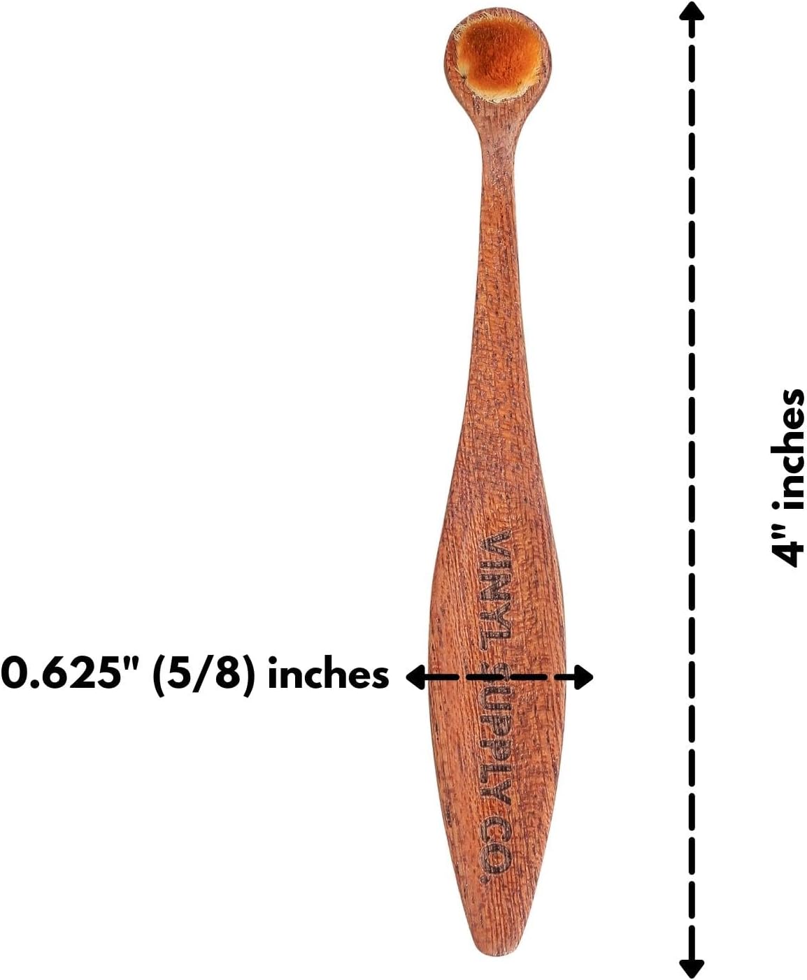 Vinyl Supply Co. Limpiador de lápiz giratorio Record – 100% madera de caoba sapelí totalmente natural – Cepillo para lápiz óptico antiestático para
