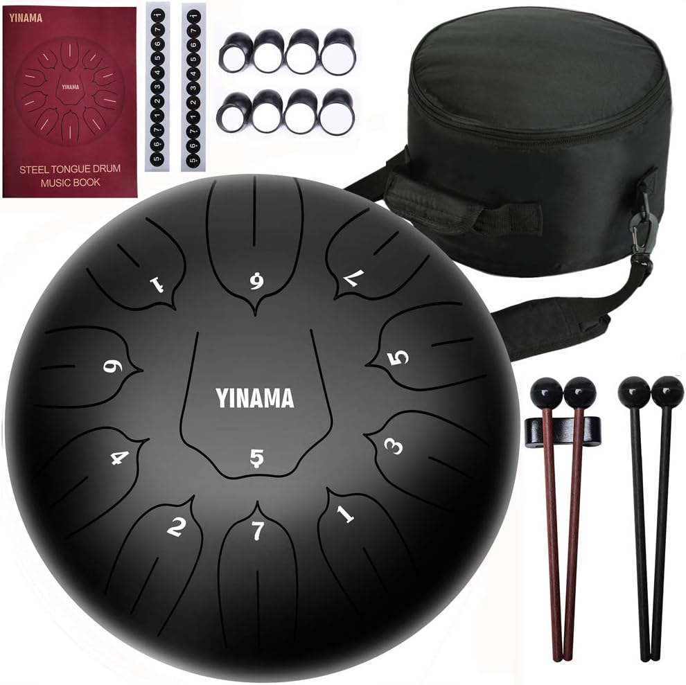 Instrumento de percusión para tambor de lengua (acero, 11 notas, 10 pulgadas)
