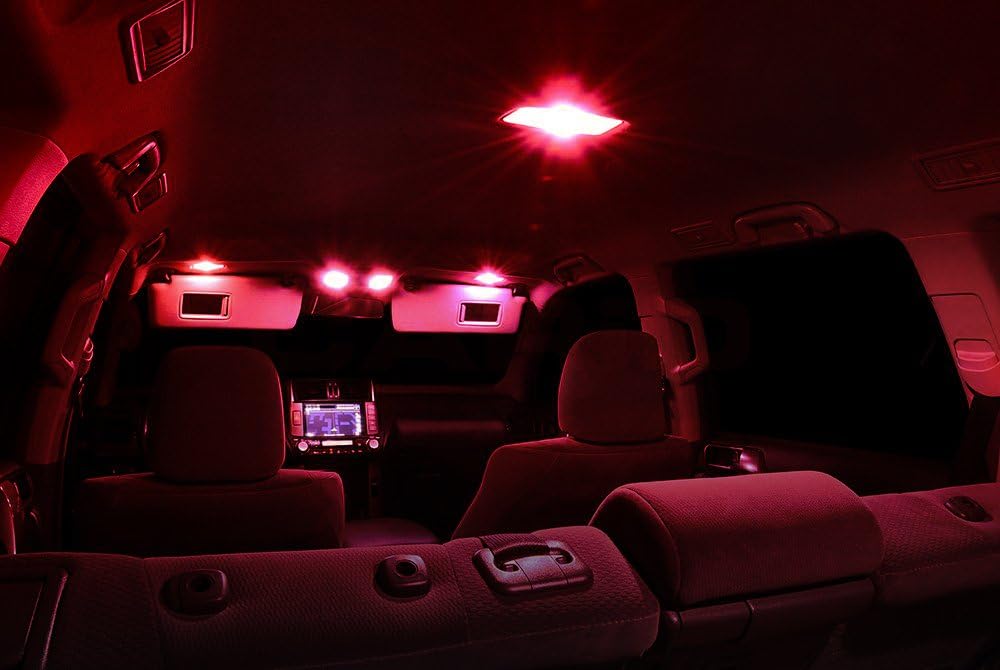 XtremeVision LED interior para Mitsubishi Evo Lancer 2007-2015 (8 piezas) kit de LED interior rojo + herramienta de instalación