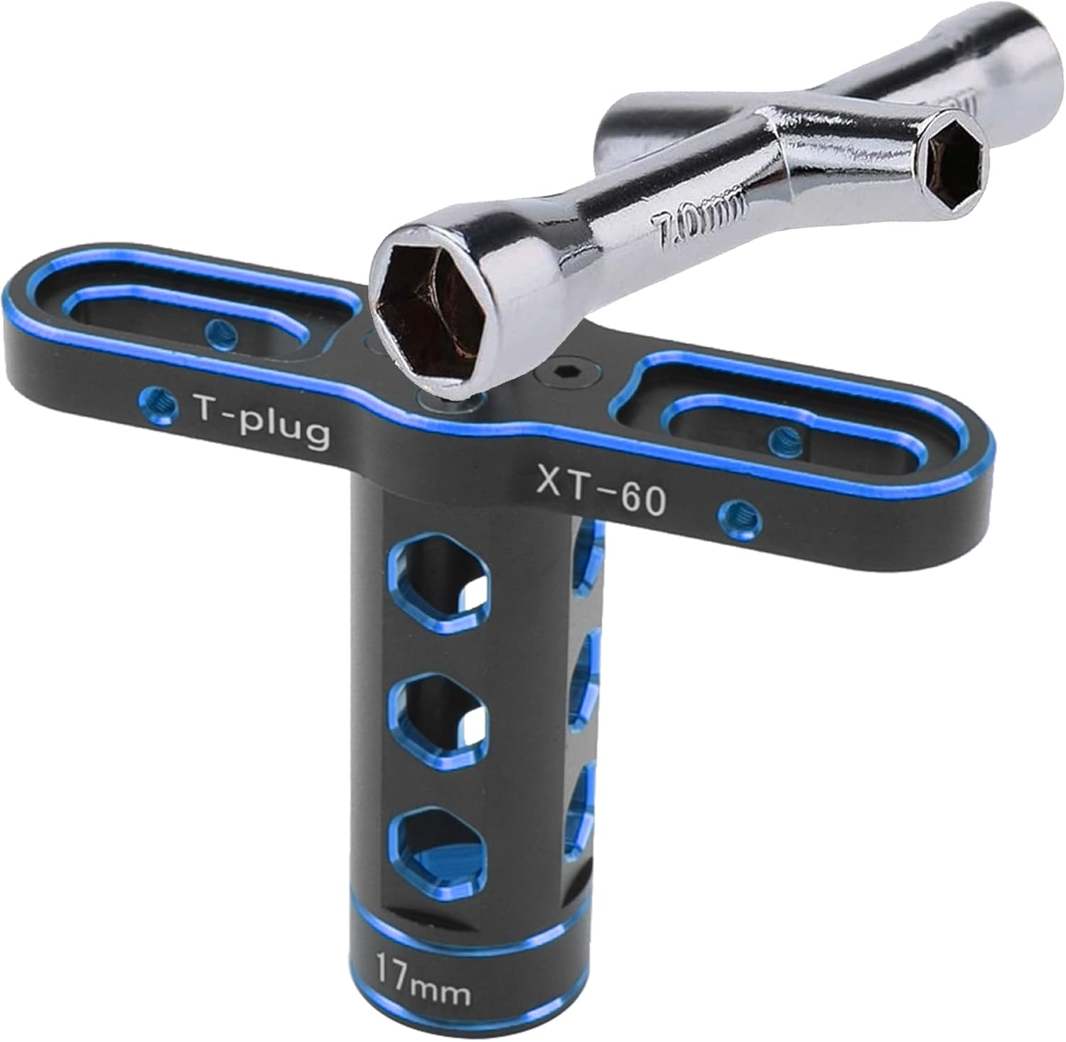Herramienta de automóvil RC de 0.669in Llave de rueda hexagonal con llave de enchufe hexagonal de 0.157in, 0.197in, 0.217in, 0.276in, compatible con