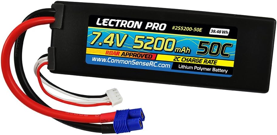 Common Sense RC Lectron Pro 7.4V 5200mAh 50C Lipo Batería