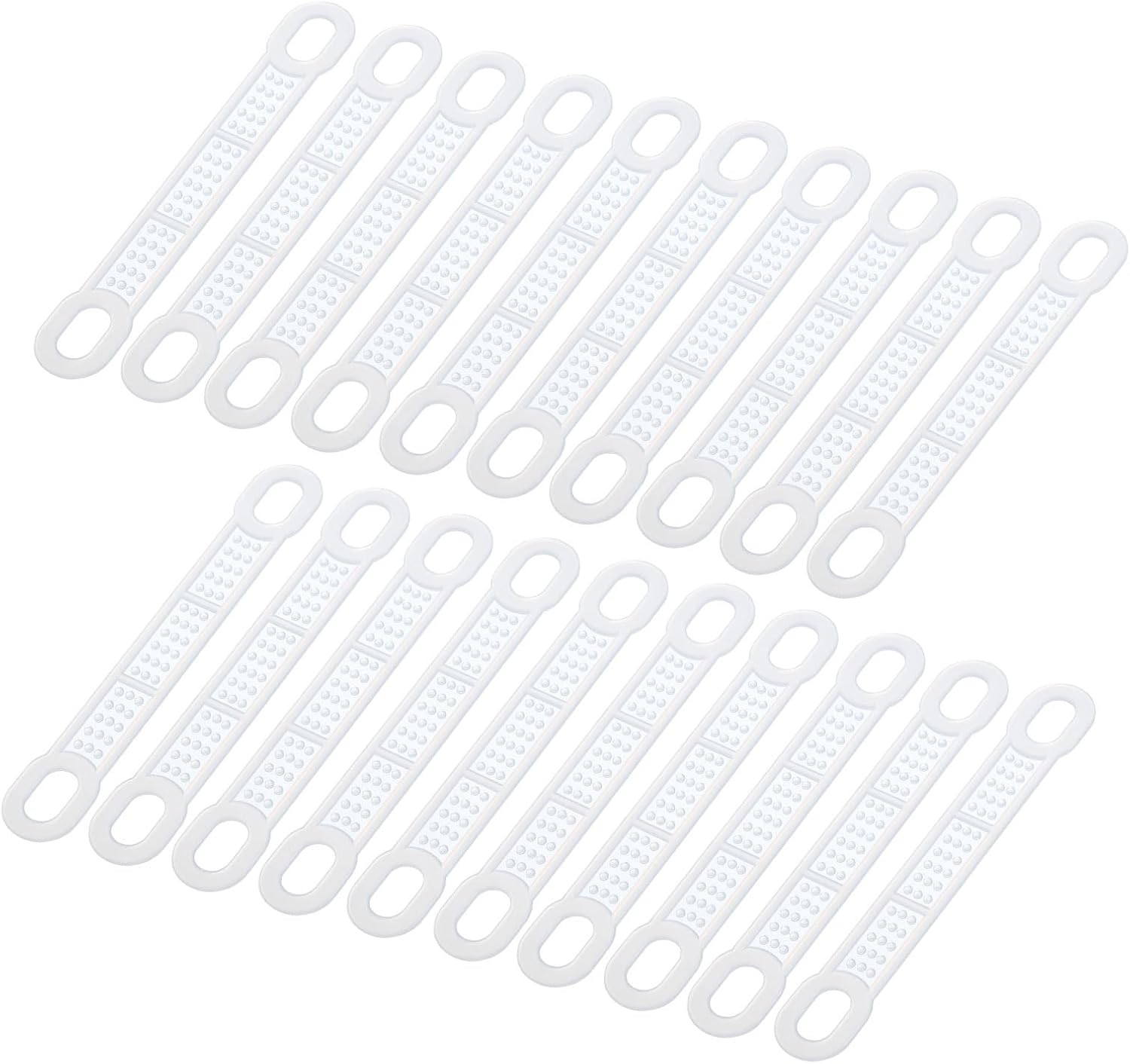 uxcell 50 tiras adhesivas de silicona antideslizantes para colgar ropa para perchas de madera y plástico, transparentes (3.94 x 0.47 pulgadas)