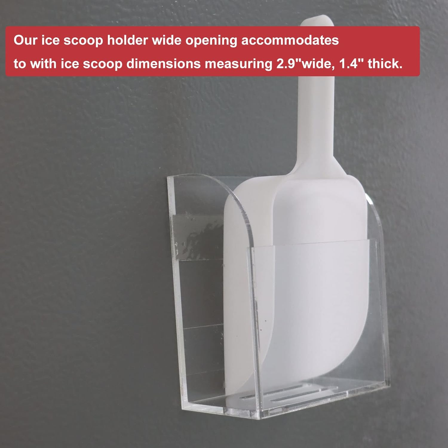 PIAOLGYI Soporte para cuchara de hielo, accesorio para colocar en la encimera, para colocar en la pared, para colocar en la pared (cuchara de hielo