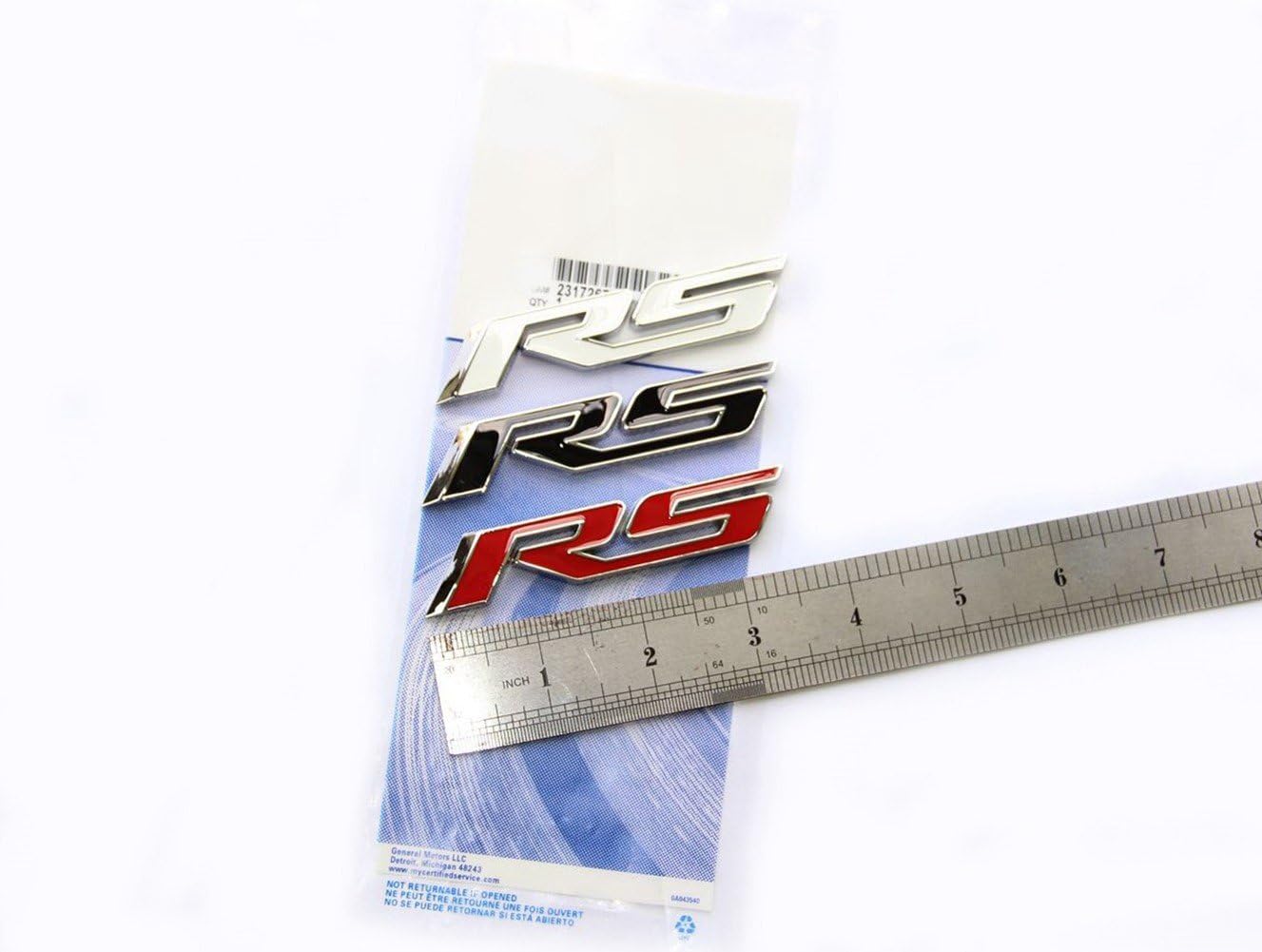 1x OEM Grille Rs con calcomanía Rs Emblema Insignia 3D Logo Allloy para Camaro Gm Series Rojo