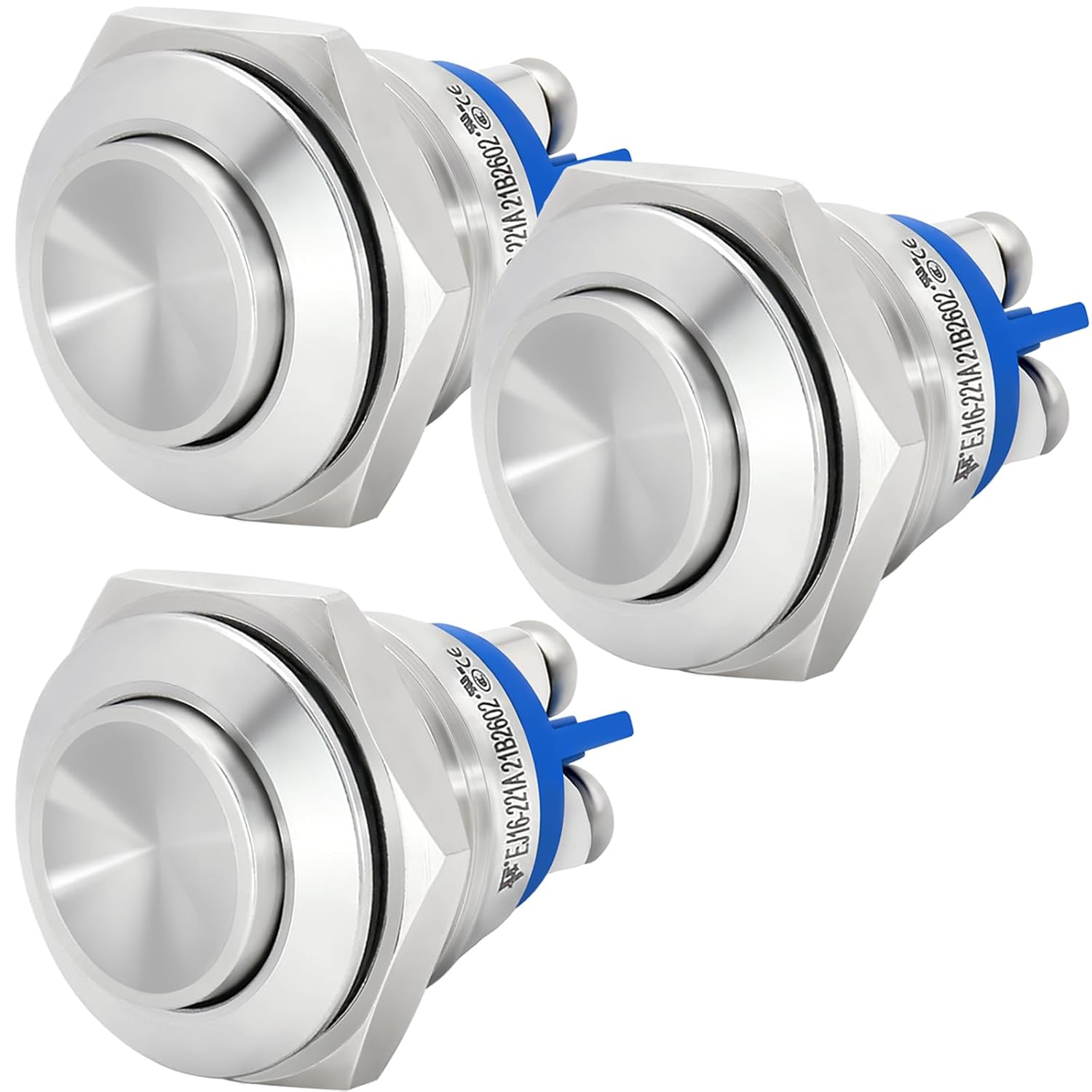 ZJWZJ – Interruptor de botón momentáneo de 0.630 in, certificación UL, resistente al agua, IP67, 0.63 pulgadas, tapa de cabeza alta, 3A, 5V, 12V,
