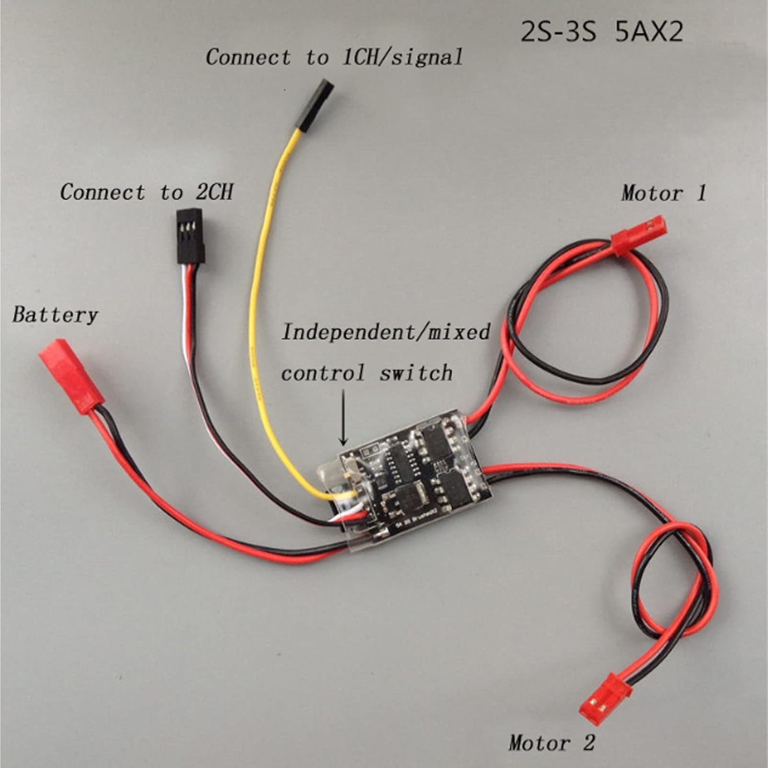 Reemplazo ESC cepillado RC, controlador de velocidad de motor cepillado RC Protección de pérdida de señal del acelerador para actualización