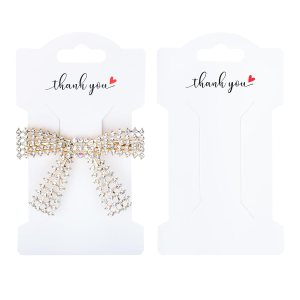 Anwyll Tarjetas de exhibición de lazo con clip para el cabello, tarjetas con clip de lazo para el cabello, pasadores de cabello blanco, tarjetas de Anwyll Tarjetas de exhibición de lazo con clip para el cabello, tarjetas con clip de lazo para el cabello, pasadores de cabello blanco, tarjetas de