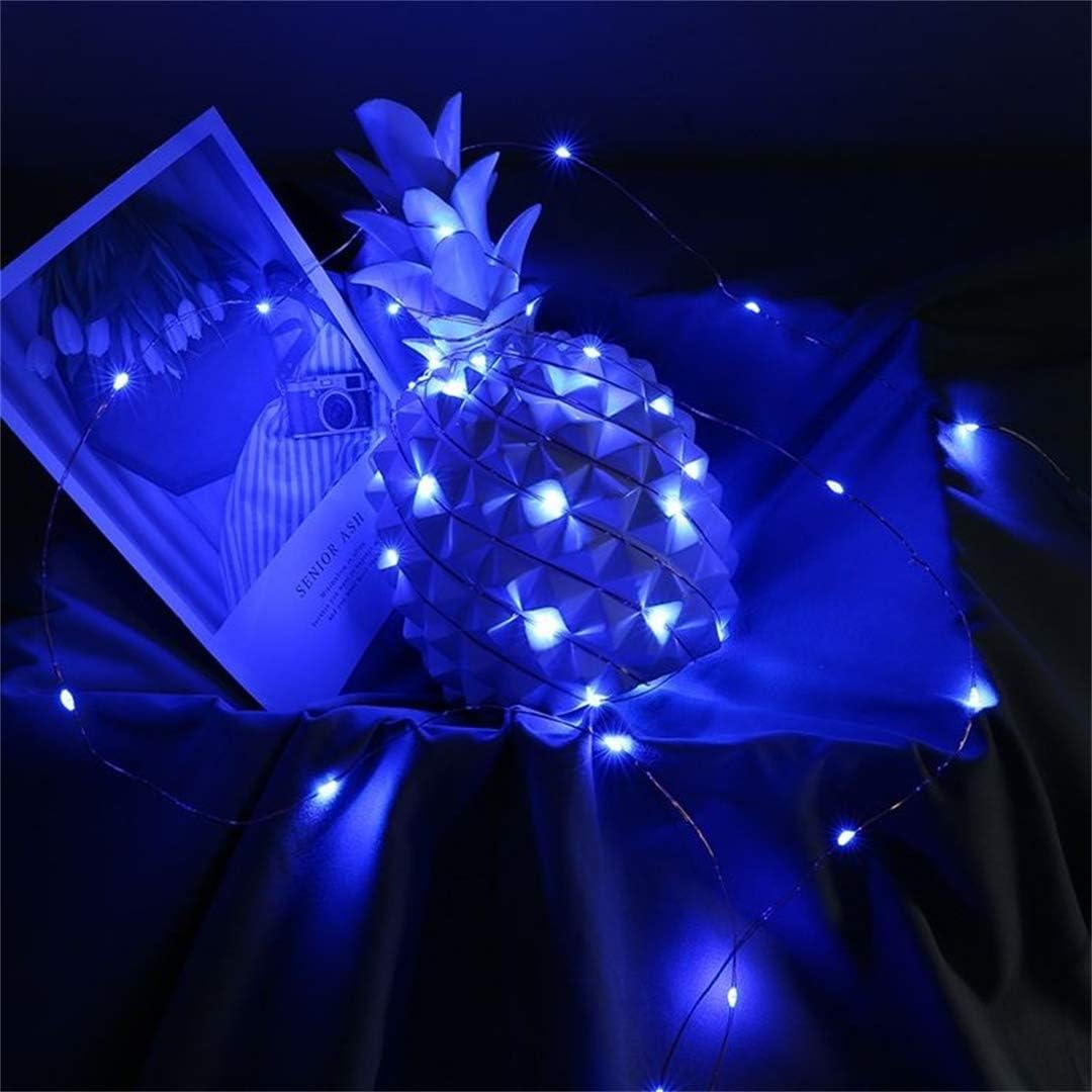 Paquete de 2 luces LED con función de temporizador, funciona con pilas, mini luces de hadas para fiestas en el hogar, Navidad, Halloween, decoración