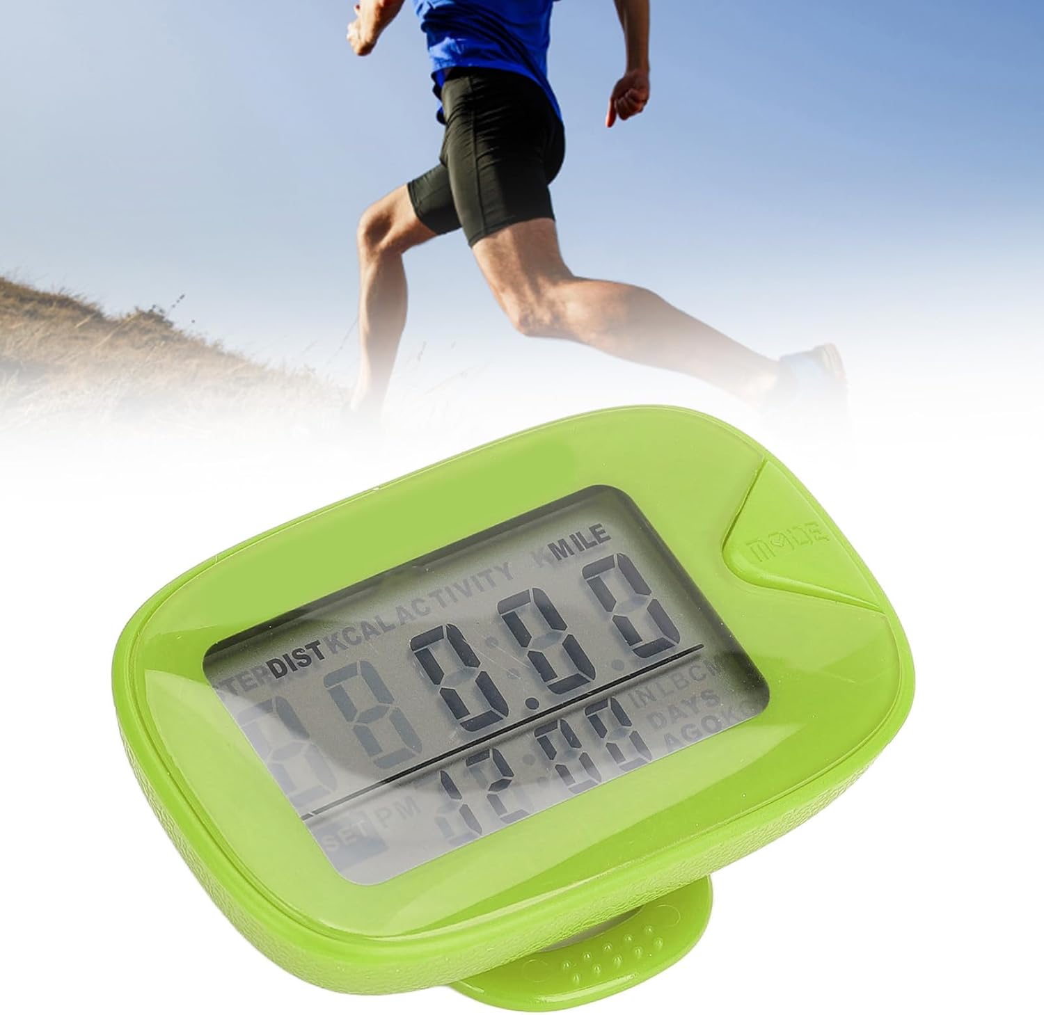 Podómetro para caminar, pantalla digital, multifuncional, ligero, precisión, contador de pasos para hombres y mujeres