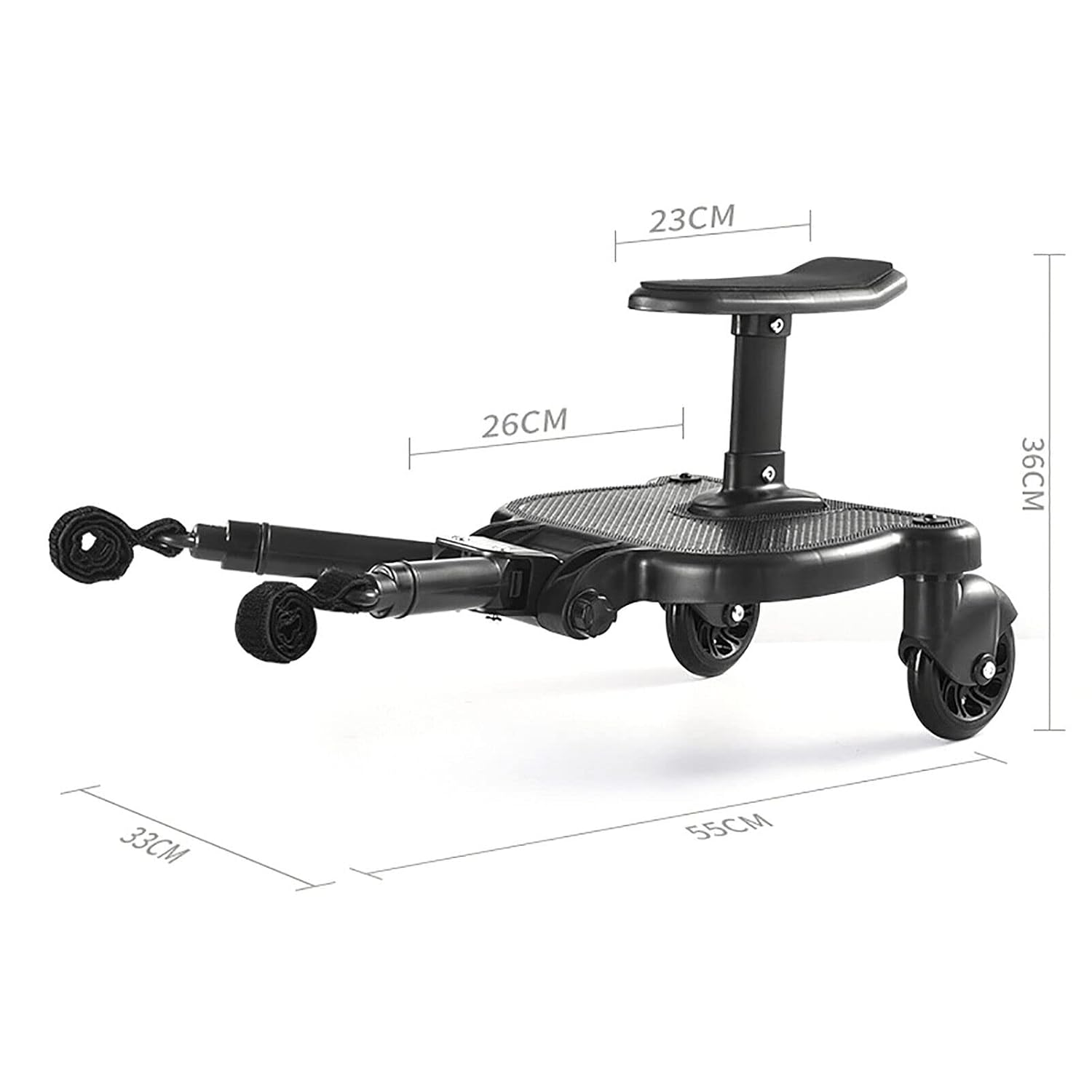 LOHISHILO 2-in-1 Stroller Board Universal Step Buggy Child Board Safety Kid Wheele, Pushchair Glider Board with Universal Wheel for Children Aged 2