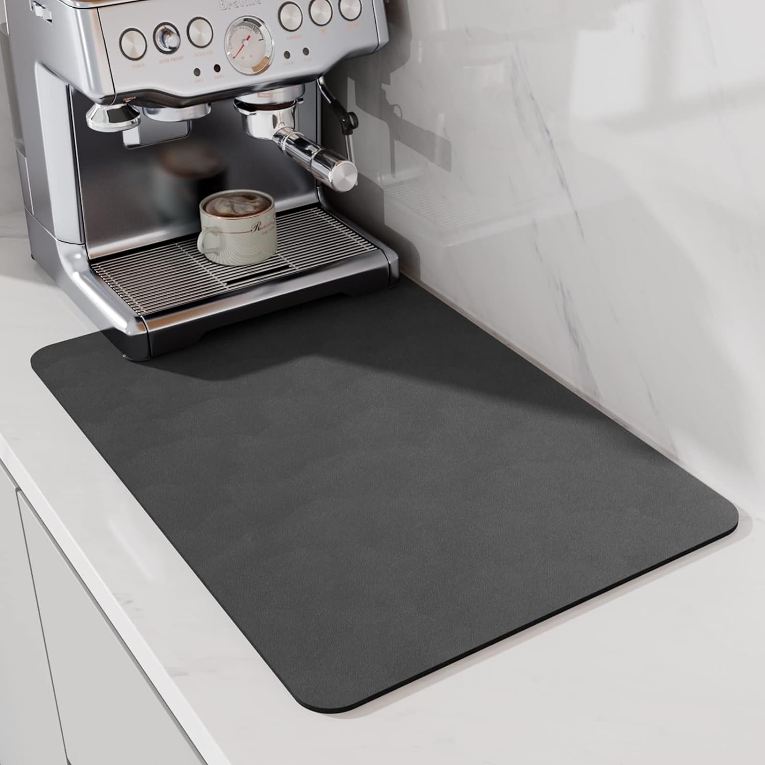 LIMNUO Tapete para cafetera, tapete para cafetera, tapete absorbente para secar platos para encimera de cocina, debajo de la cafetera, cafetera,