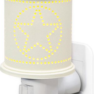 CVHOMEDECO. Calentador eléctrico de cera derretida de pared, estrellas perforadas, calentador de tarta de metal, calentador de velas decorativas CVHOMEDECO. Calentador eléctrico de cera derretida de pared, estrellas perforadas, calentador de tarta de metal, calentador de velas decorativas