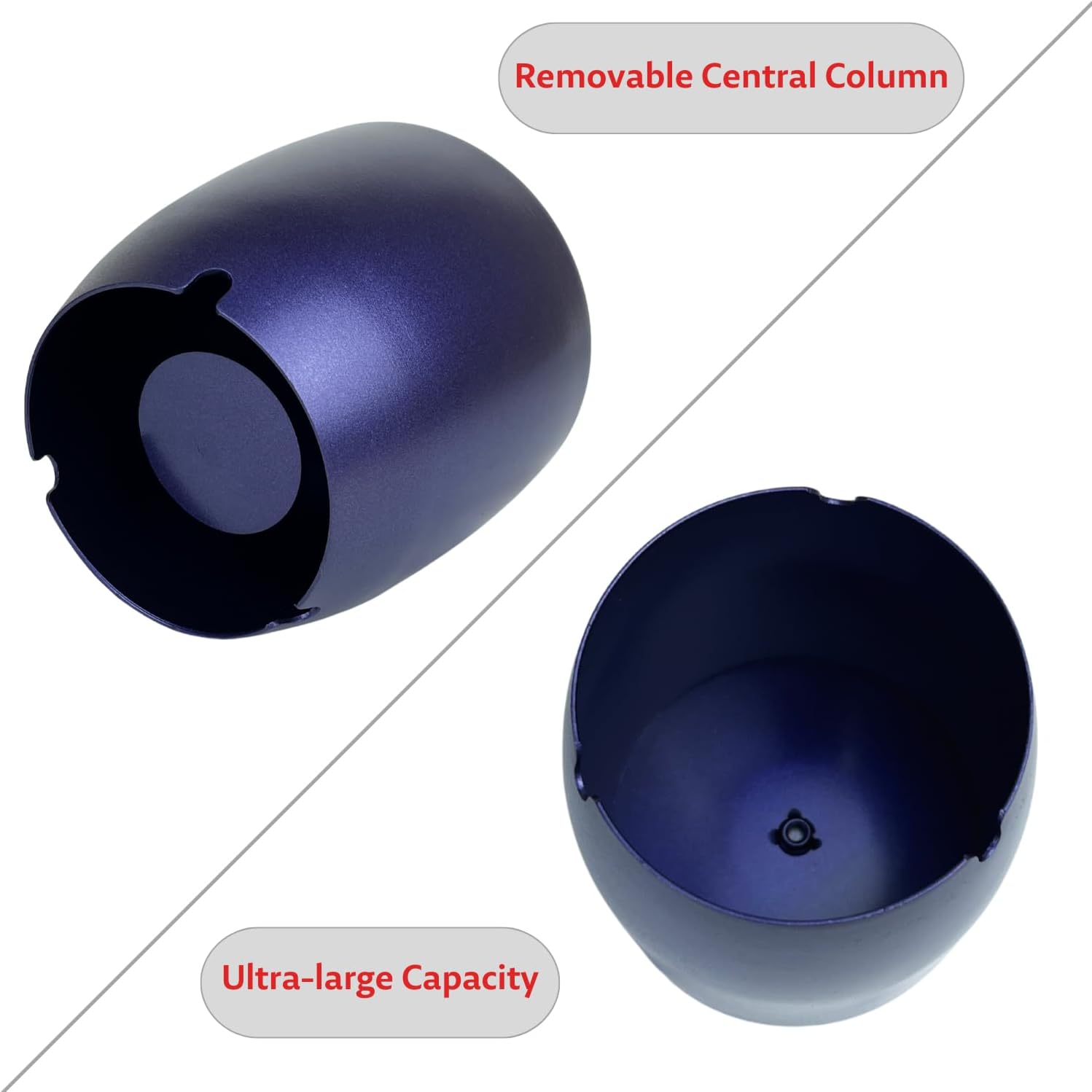 Cenicero grande para exteriores con tapa, cenicero para patio exterior, de acero inoxidable, resistente al viento, sin humo, para balcón, ceniceros