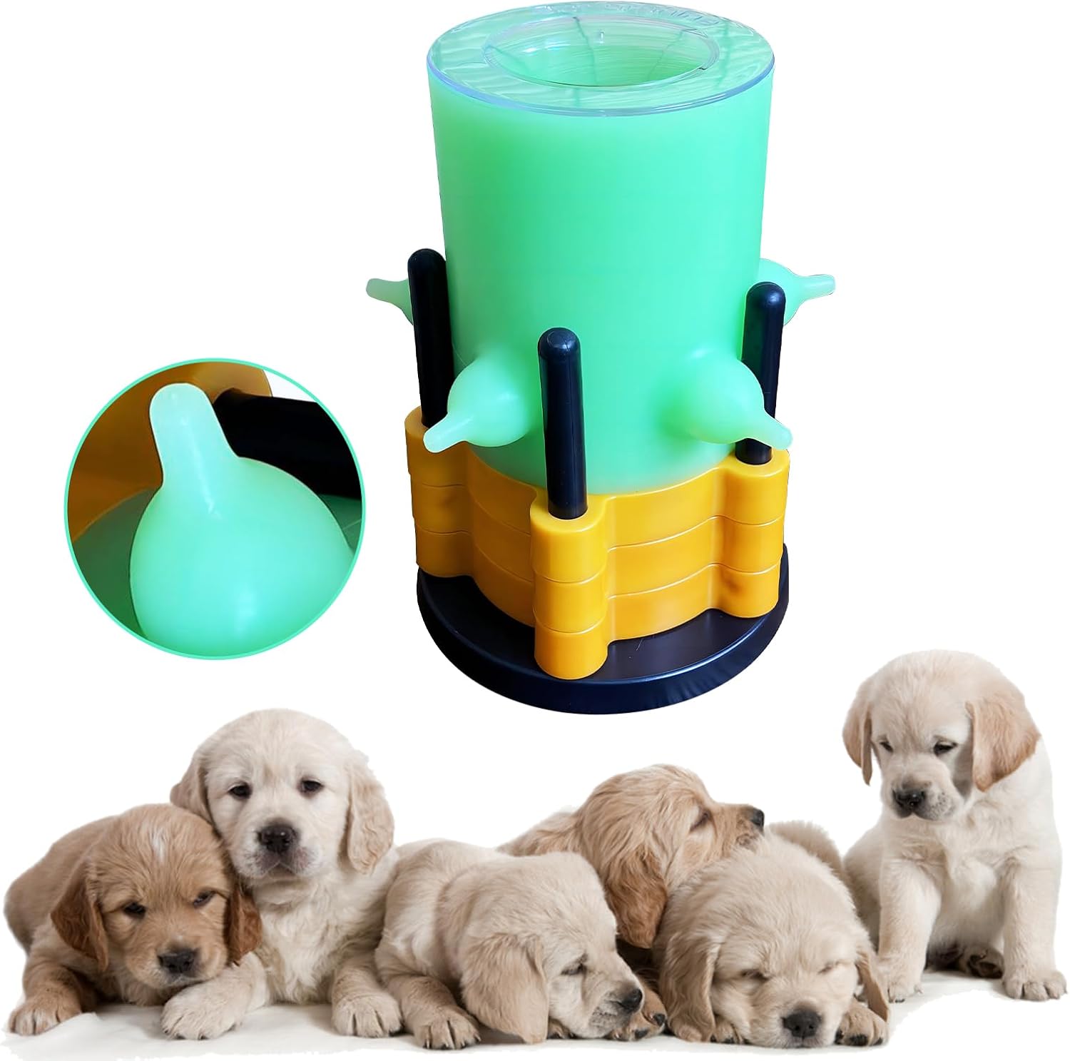 Cuenco para cachorros, comedero de leche de sílice para mascotas, alimentación ajustable en altura para bebés, mascotas, cachorros, gatitos, gatos,