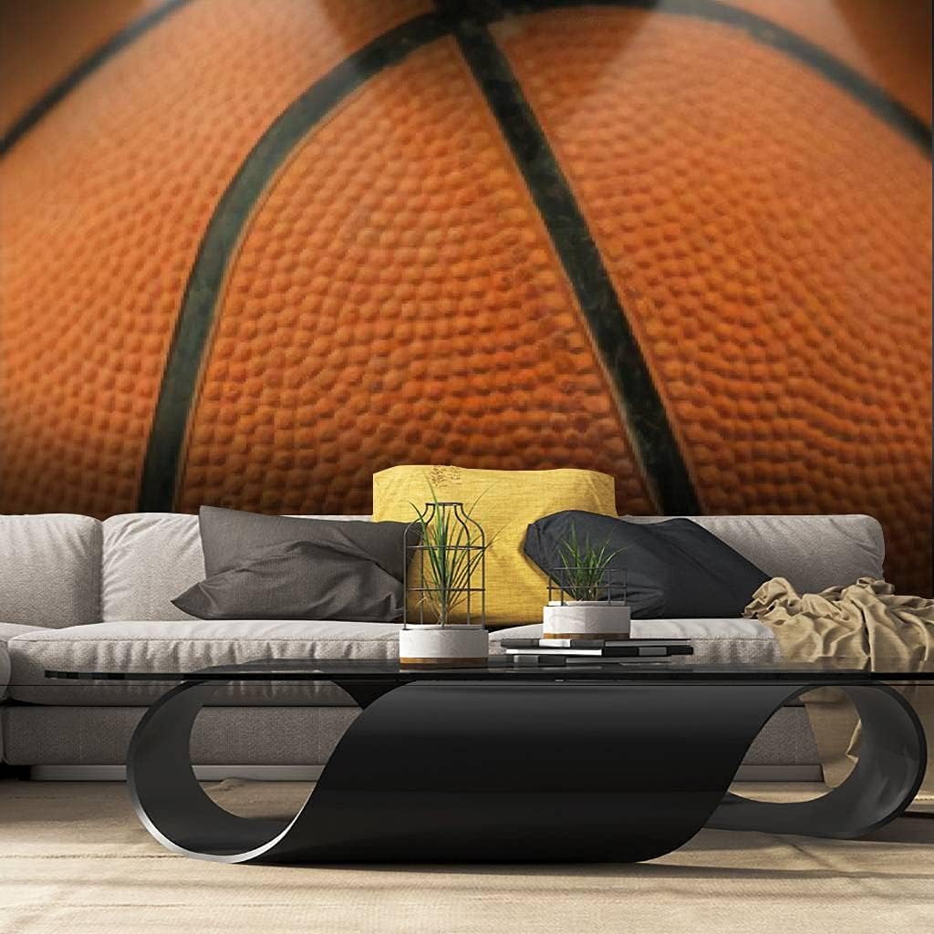 RECETHROWS Papel pintado de baloncesto para fondo y textura, papel tapiz autoadhesivo, adhesivo de pared grande, rollo de película de vinilo