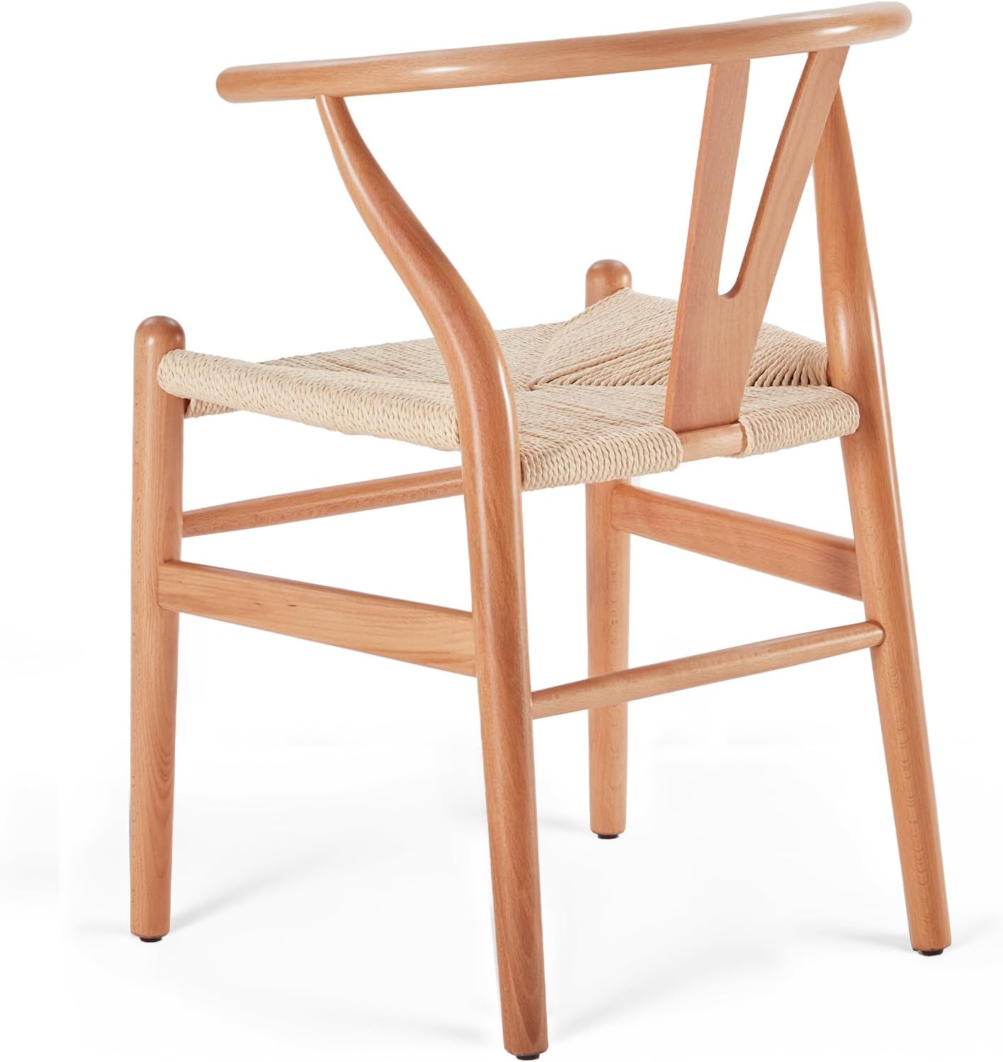 STARY Juego de 2 sillas de comedor Wishbone de madera moderna de mediados de siglo para tu casa de playa, naturaleza