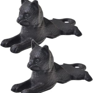 Ciieeo Tope de puerta de gato de hierro fundido, tope de puerta de metal resistente, decoración de escritorio, tapón de puerta de hierro fundido, Ciieeo Tope de puerta de gato de hierro fundido, tope de puerta de metal resistente, decoración de escritorio, tapón de puerta de hierro fundido,
