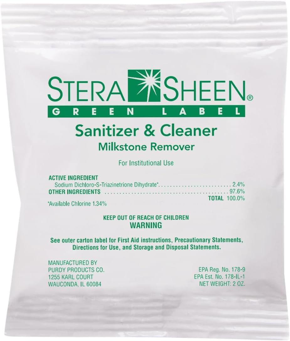 Caja de 1002oz Bote desinfectante Purdy Stera-Sheen de etiqueta verde. Paquete desinfectante (Productos Purdy) SSG1002