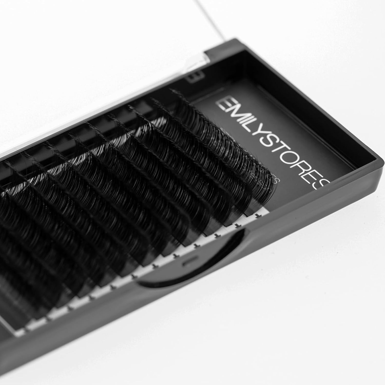 EMILYSTORES Extensiones de pestañas de 0.002 in de grosor, rizo D, 0.51 pulgadas, individuales, de volumen de floración rápida, para extensiones de