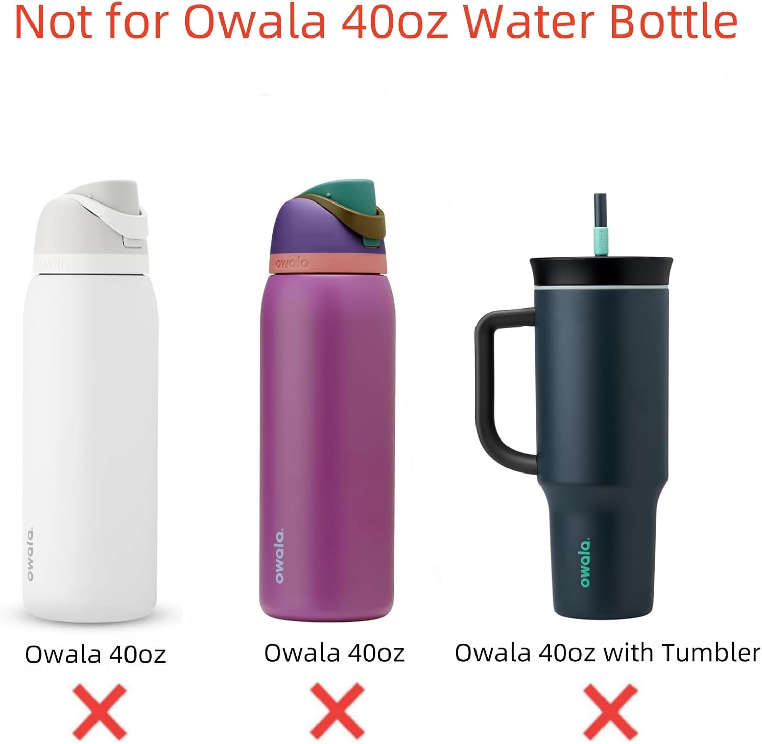 Pajitas de repuesto para Owala FreeSip de 24 onzas, 32 onzas, 6 popotes de plástico reutilizables con cepillo de limpieza para botella de agua de